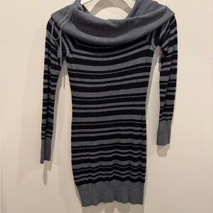 Guess Black and Grey Cowl Neck Sweater